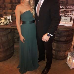 Vera wang forest green bridesmaids dress